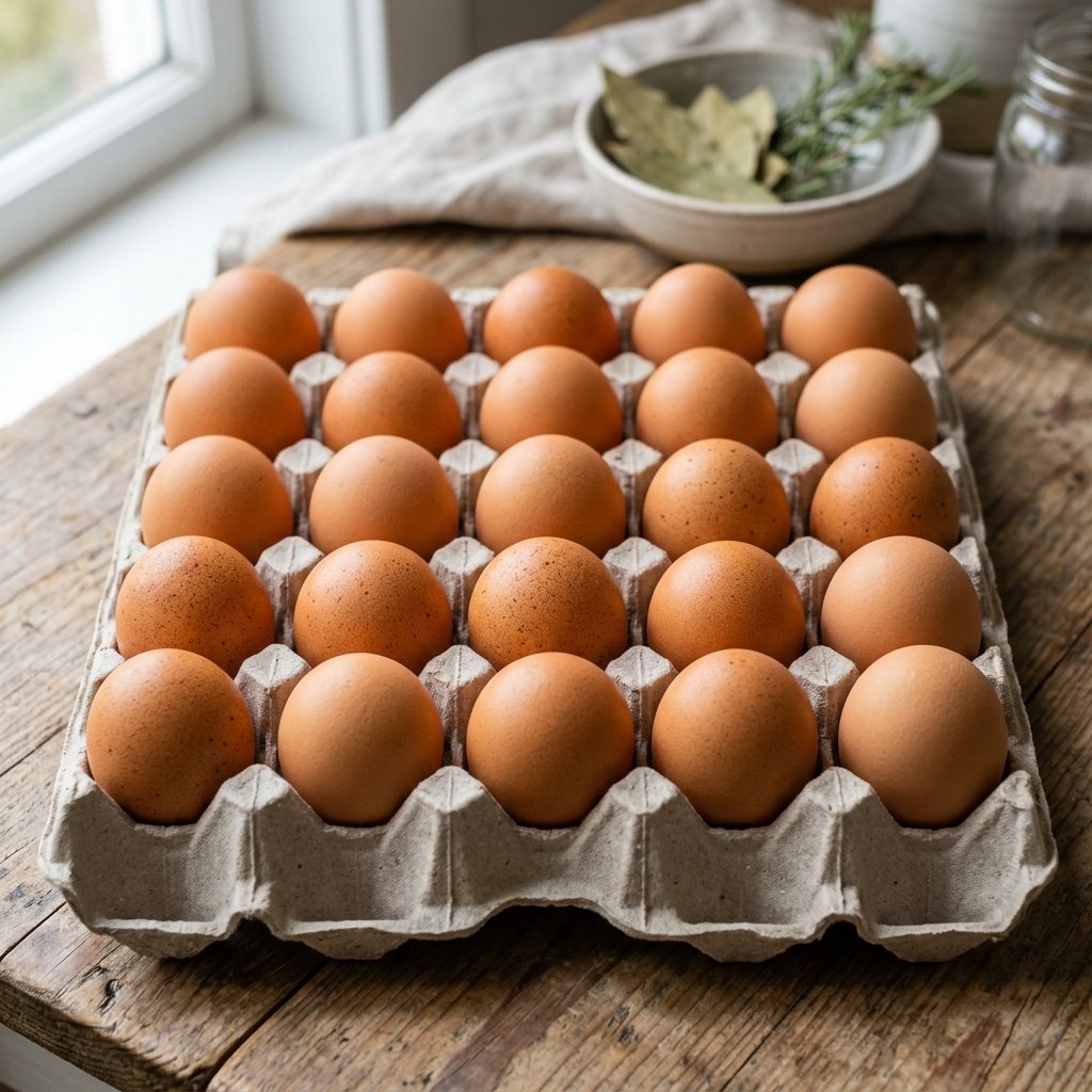 A thirty-egg tray for kitchen use