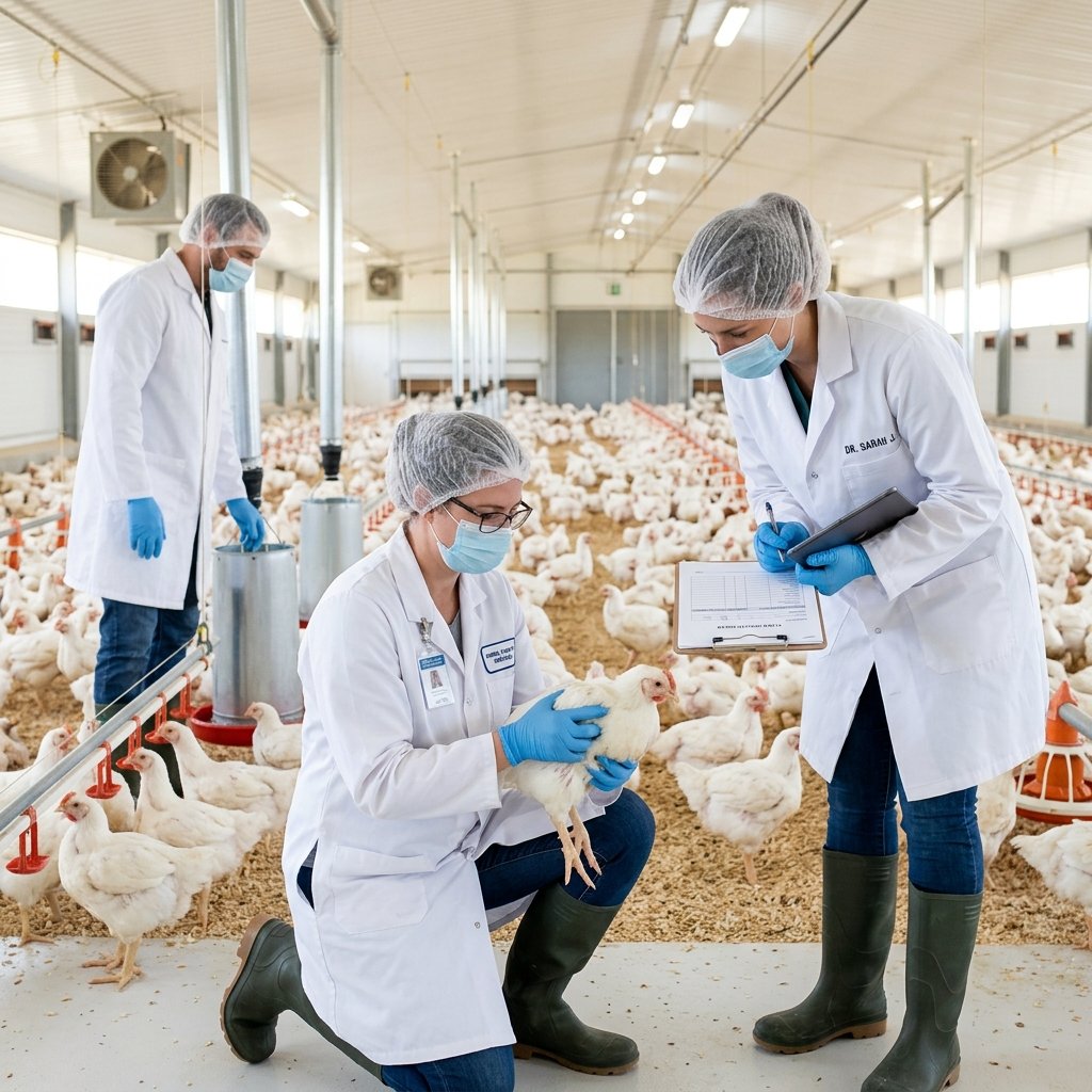 Veterinary oversight on a partner farm